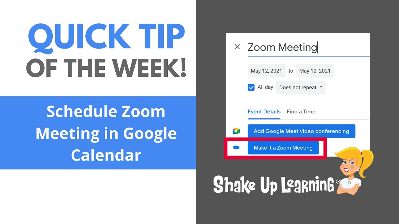 How to Schedule Zoom Meetings in Google Calendar YouTube