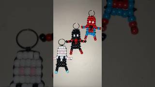 Spider Man pony bead keychains #diykeychain #kandi #spiderman #ponybeads #milesmorales #spidergwen