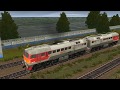 trainz 2012 тепловоз 2м62-1206 с пассажирским поездом