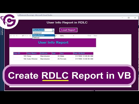 How To Create RDLC Report in VB.Net Windows Form Application With SQL Server