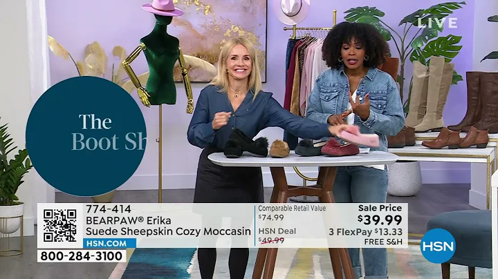 BEARPAW Erika Suede Sheepskin Cozy Moccasin