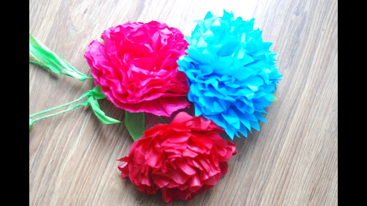 Jak Zrobic Kwiaty Z Bibuly How To Make Tissue Paper Flowers Youtube