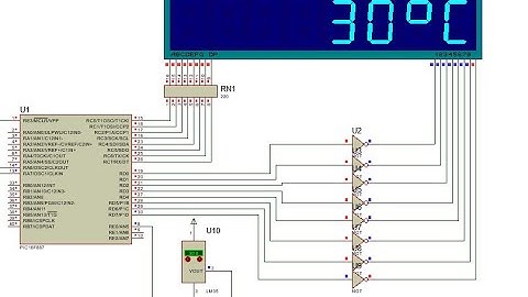 Sử dụng Ngắt timer của PIC16F887 để quét 8 LED 7 đoạn, đo hiển thị nhiệt độ LM35.