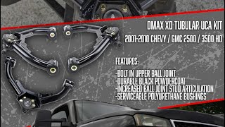 Dmax XD Tubular Upper Control Arm Kit
