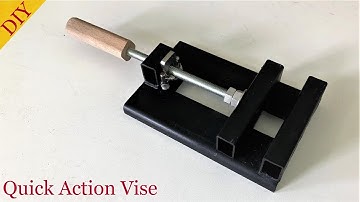Make a Quick Action Drill Press Vise // Sütunlu Matkap Mengenesi Yapımı
