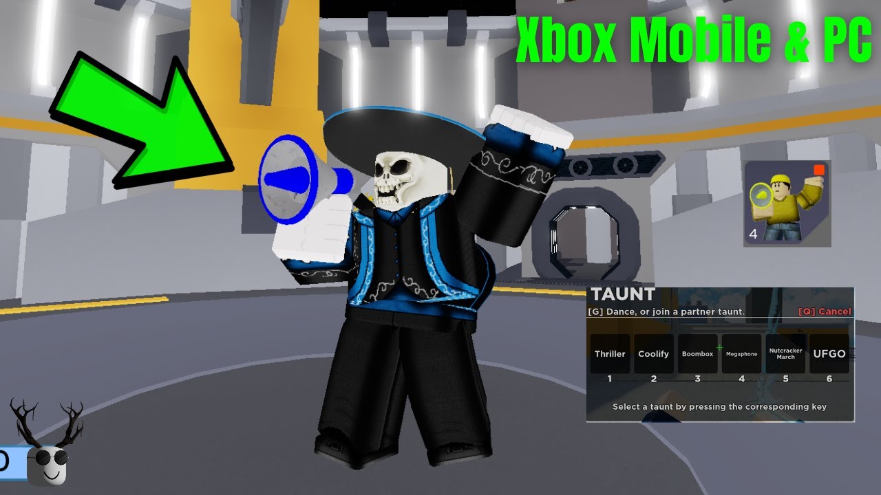 Pc Mobile Xbox How To Use The Megaphone Emote In Roblox Arsenal Youtube - how to use roblox emotes on mobile