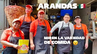 “ARANDAS” EN CDMX - Miren La Variedad de Comida😳😍🇲🇽#mexico #food #travel #streetfood#comida#tacos