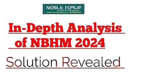 " NBHM 2024 Exam Solutions: A Detailed Walkthrough" | Group Theory | Noble Forum