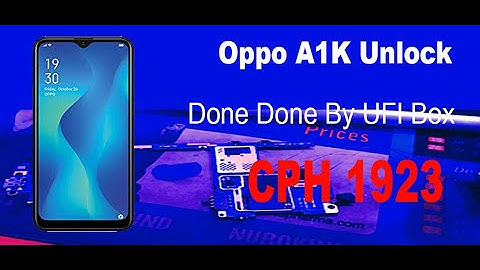 Oppo A1K CPH1923 Unlock with ufi box
