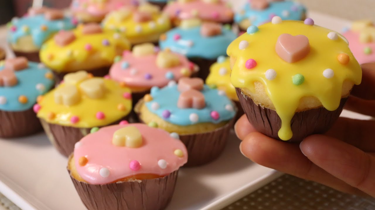 Colorful Icing Cupcakes Making Kit リボンのアイシングカップケーキ Youtube