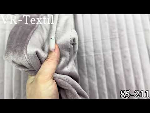 Покривало велюрове Кing Size 220х240 см колір ліловий (85-211), видео 1