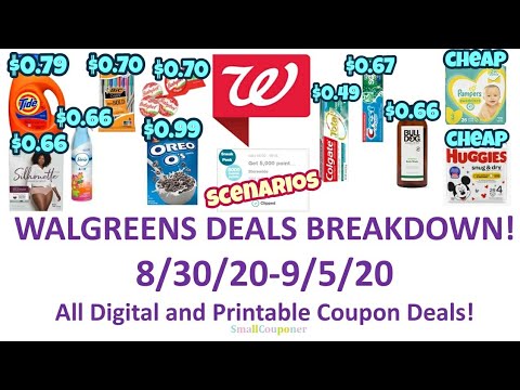 Walgreens Deals Breakdown 8/30/20-9/5/20! All Digital and Printable Coupon Deals!