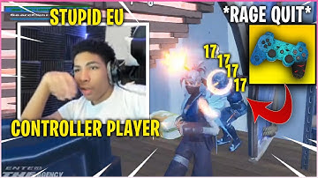 UNKNOWN *RAGE QUIT* & End Stream After EU Controller Player Does This... (Fortnite)