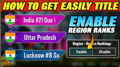 Tricks To Get Easily Region Title In Bgmi | Enable Region Ranking In Bgmi | #bgmi #pubgmobile 