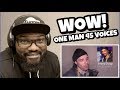 ONE GUY, 54 VOICES ( WITH MUSIC ) FAMOUS SINGER IMPRESSIONS | REACTION