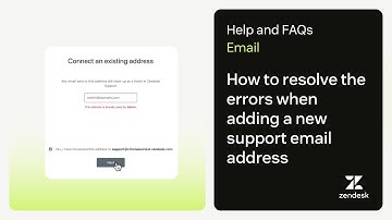 How to resolve the errors when adding a new support email address