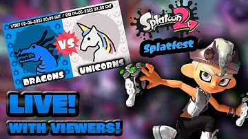 🔴 Dragons vs. Unicorns - Splatoon 2 Custom Splatfest live with viewers!