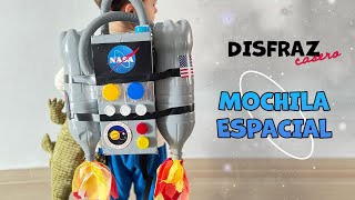 MOCHILA ESPACIAL 🚀👩‍🚀 Disfraz casero de astronauta para niños | Manualidades de carnaval DIY