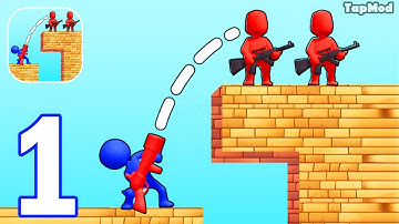 Bazooka Boy - Gameplay Walkthrough Part 1 Stickman Bazooka Level 1-30 (Android, iOS)