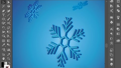 Adobe Illustrator Tutorial #2 Winter Holiday Video, How to design 3D Snowflake with simple 3D effect