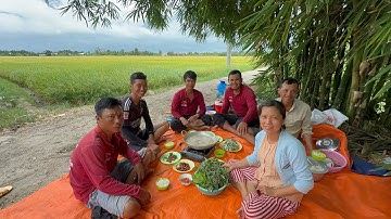 Chuột đồng làm ba món / Bắt chuột mùa gặt lúa ở cánh đồng Trường Khánh VXĐ 989 