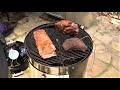 Cooking on both levels of Weber Smokey Mountain (WSM)