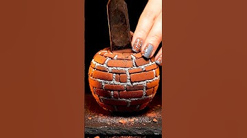 Brick apple cutting asmr #asmr  #shorts #ai #viral #satisfying