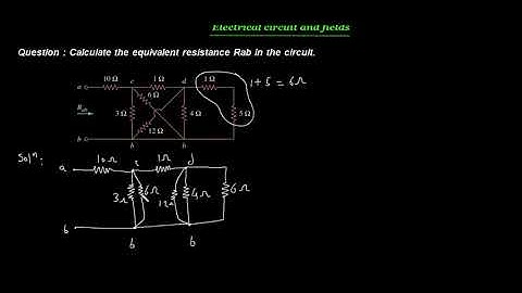 Example 2.10 Calculate the equivalent resistance Rab in the circuit. | Electrical Engineering