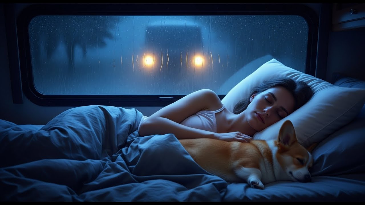 Deep Sleep Tonight | Rain & Thunderstorm | Heavy Rain Sounds on Cozy Car Roof at Night