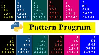 Number Pattern | Part 1 | Python Pattern Programs screenshot 2