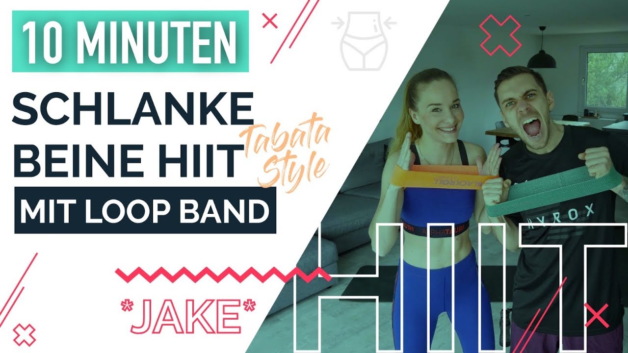 Schlanke Beine Workout – HIIT im Tabata-Style mit Loop Band | *JAKE* high intensity interval training for fat loss