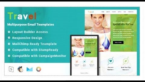 Travel-Responsive Email Template + Stampready builder | Themeforest Download
