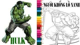 Tô màu Người Khổng Lồ Xanh 1 -  Hulk Coloring 1 |