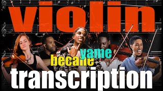 How to Play the becane yame violin transcription [ VIOLIN SHEET MUSIC ]