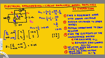 Electrical Engineering : Circuit Analysis : Nodal Analysis by Inspection #1