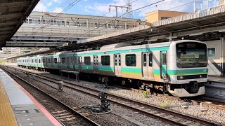 我孫子駅にて、JR東日本E231系0番台 出発シーン