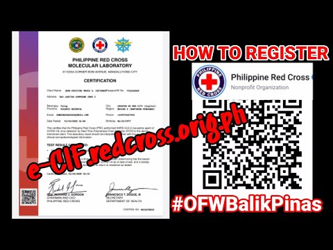 HOW TO REGISTER RED CROSS|  e-CIF.redcross.orig.ph | OFW BALIK  PINAS