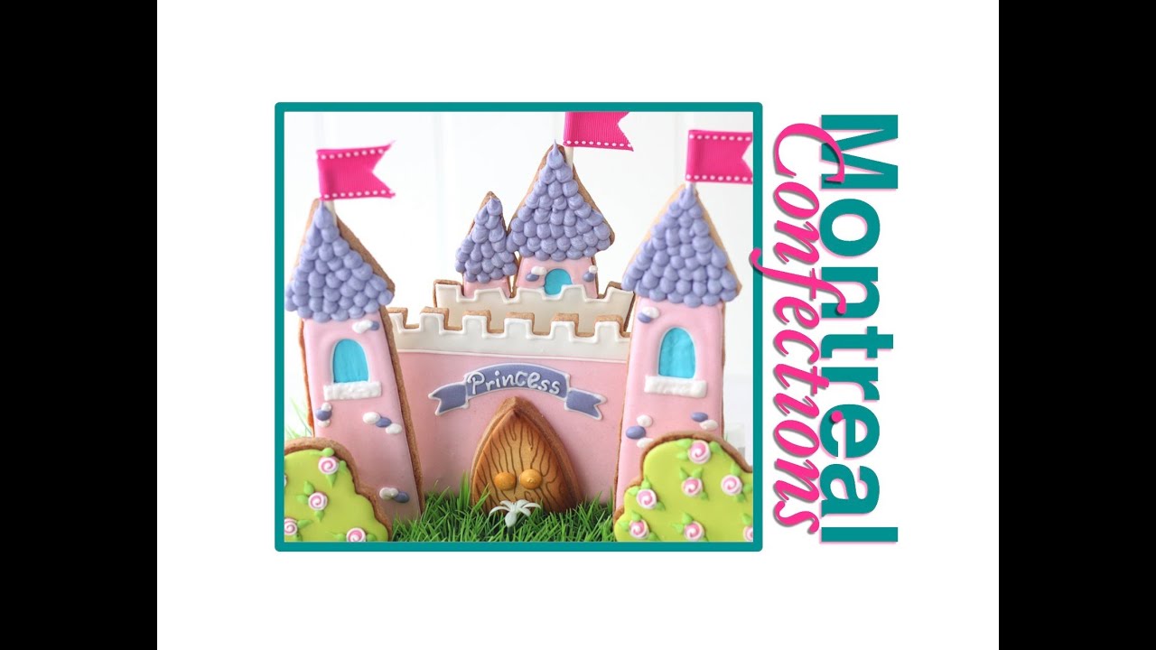 princess castle cake & cookie bouquet - royal icing cookie princess castle cake & cookie bouquet - royal icing cookie