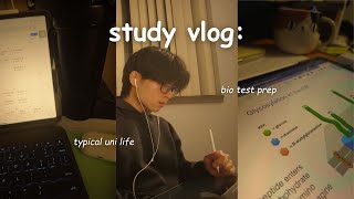 productive study vlog | taking notes, late night studying, uni life