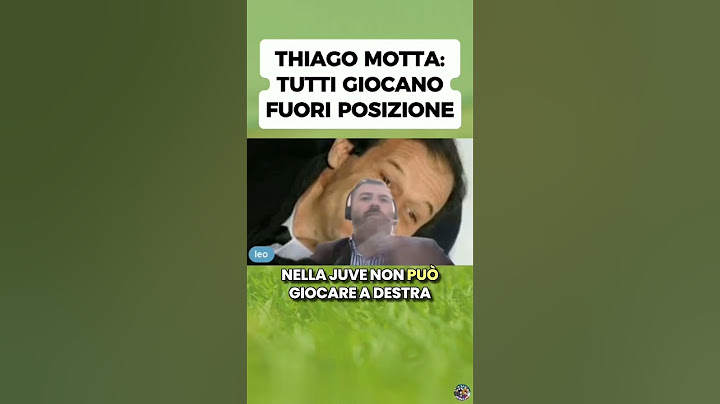 Thiago Motta: tutti giocano fuori posizione