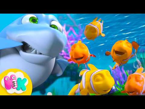 Öt Kicsi Halacska 🐟🐠 Tanuljunk Meg Számolni 5-ig | Gyerekdalok és Mondókák | HeyKids Magyarul