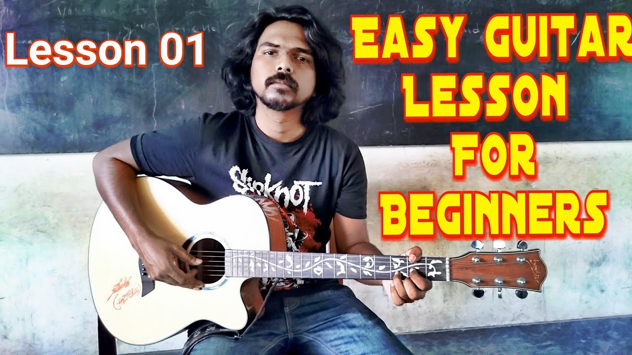 Super Easy Bangla Guitar tutorial for Beginners lesson 01 - YouTube