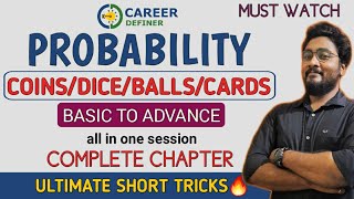 PROBABILITY Tricks And Shotcuts For Bank Exams | Complete Chapter | IBPS PO 2020 | Kaushik Mohanty |