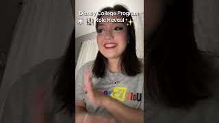 Disney College Program Role Reveal #disney #disneycollegeprogram