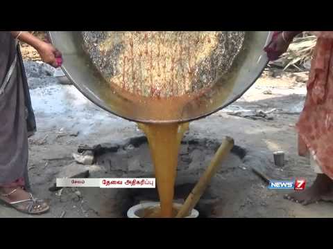 Palm jaggery production increases in Salem