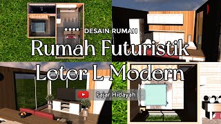 Rumah Futuristik Leter L Modern