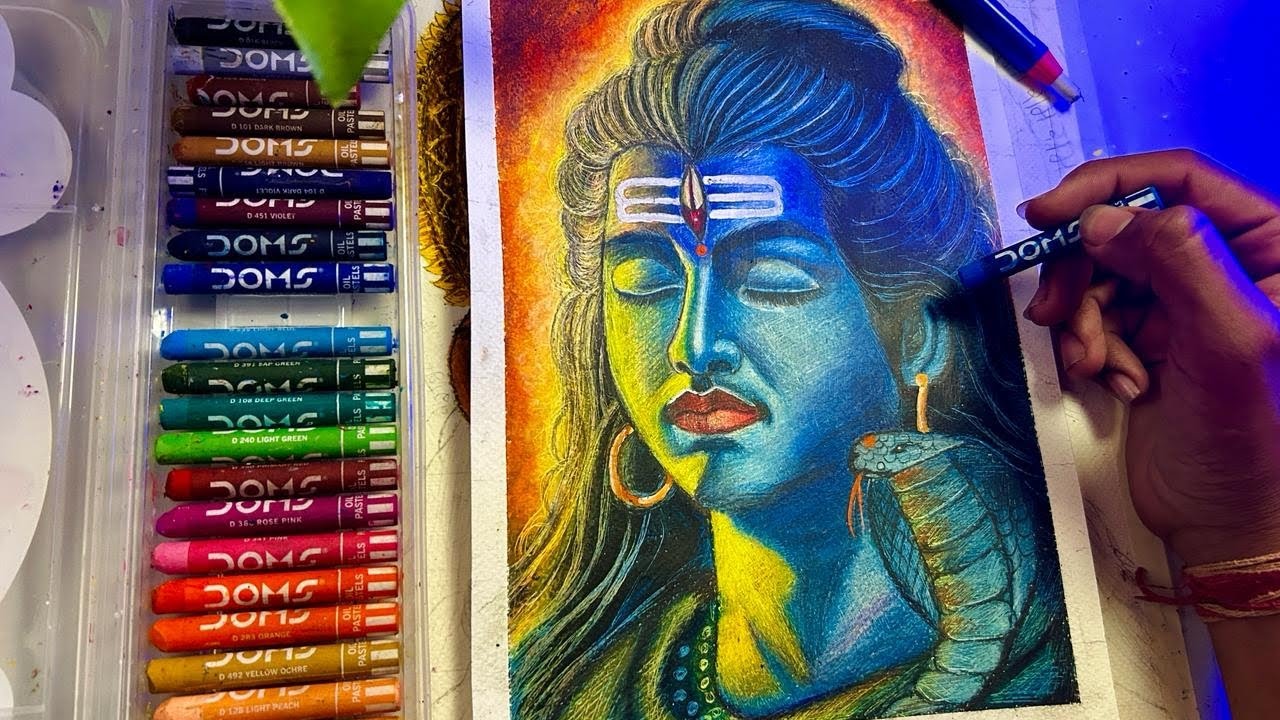 Mahadev drawing ,lord shiva drawing, final part..💗