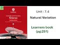 Cambridge primary science grade 8| unit:7.4| Natural Selection| learners book 9