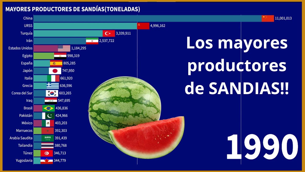 Los principales países PRODUCTORES de SANDÍA - YouTube