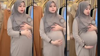 Bumil Hijab Cantik 9 Bulan Bentar Lagi Lahiran Live Jualan 